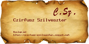 Czirfusz Szilveszter névjegykártya